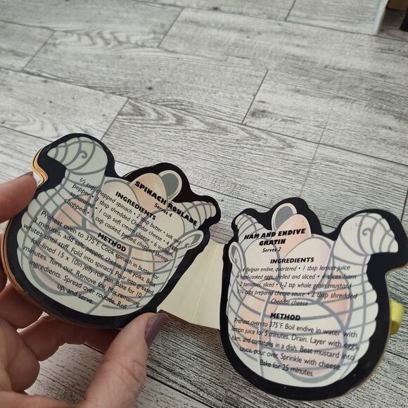 THE MAGNETIC EGGS Cookbook Die Cutout Small Quaint 80s Cookbook MISSING MAGNET - Picture 5 of 9